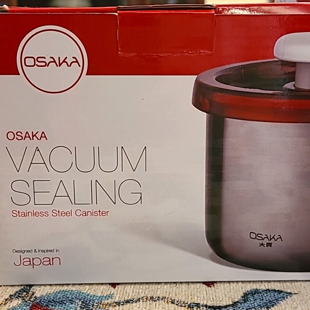 Osaka Vacuum Sealed Canister Stainless Steel Storage Container for Coffee 16.9oz
